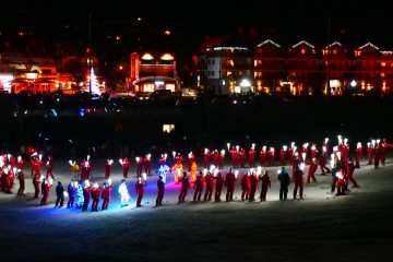 descente flambeaux esf montgenevre